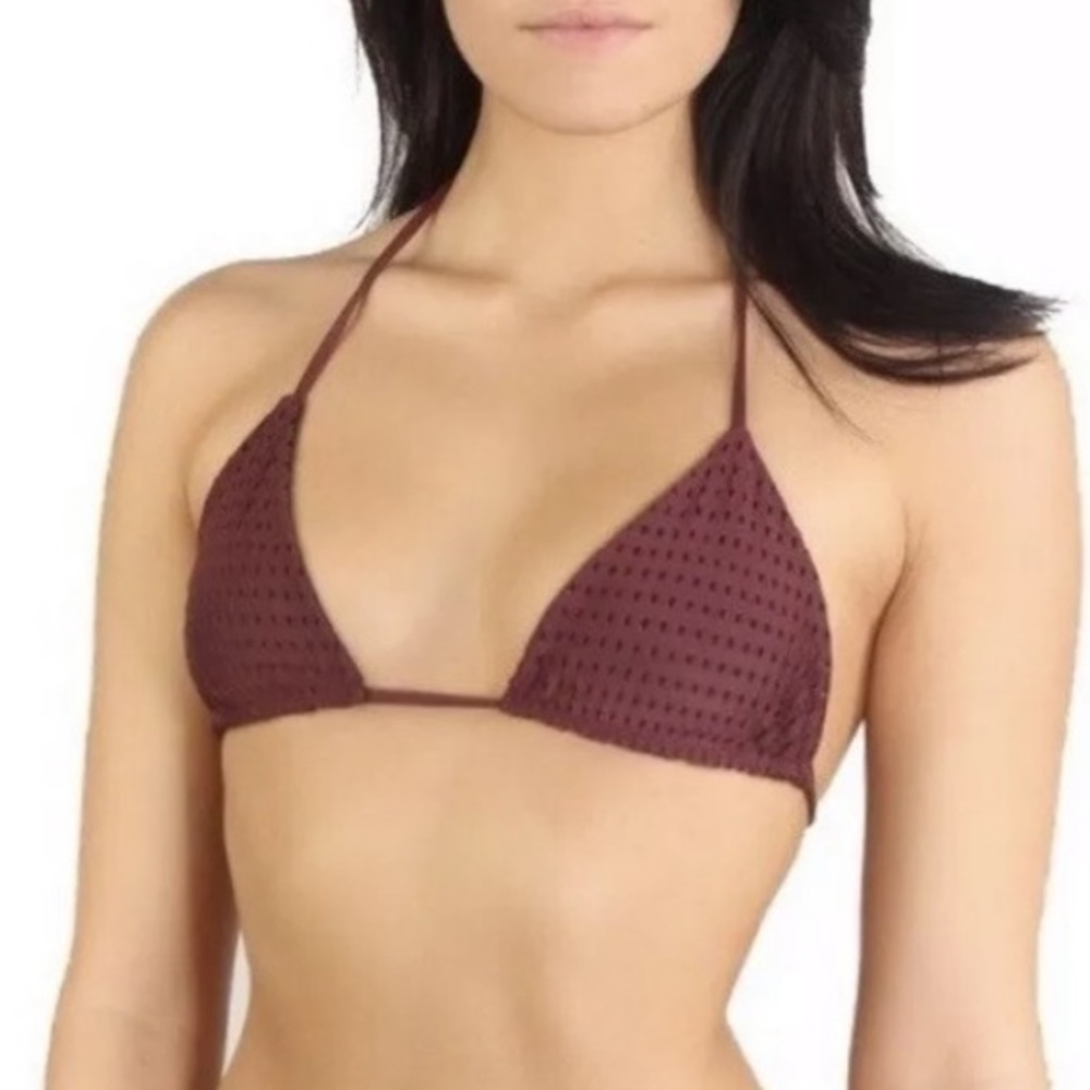 Acacia Swimwear Burgundy Bikini Top